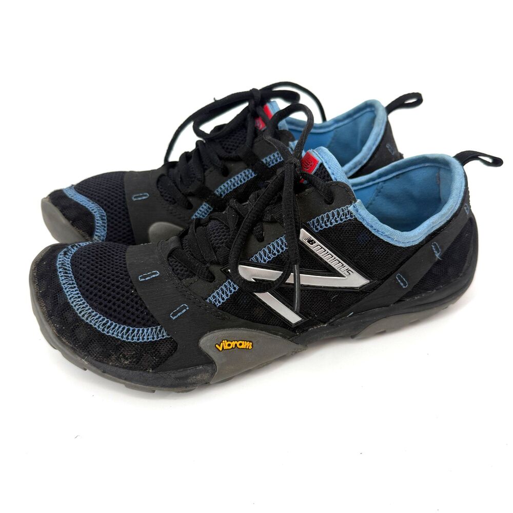 New Balance Minimus 10v1 Black Vibram Trail Barefoot Running Shoes Women Sz 7.5